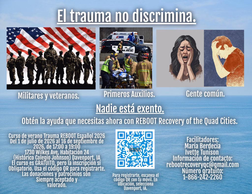 Trauma REBOOT Spanish flyer